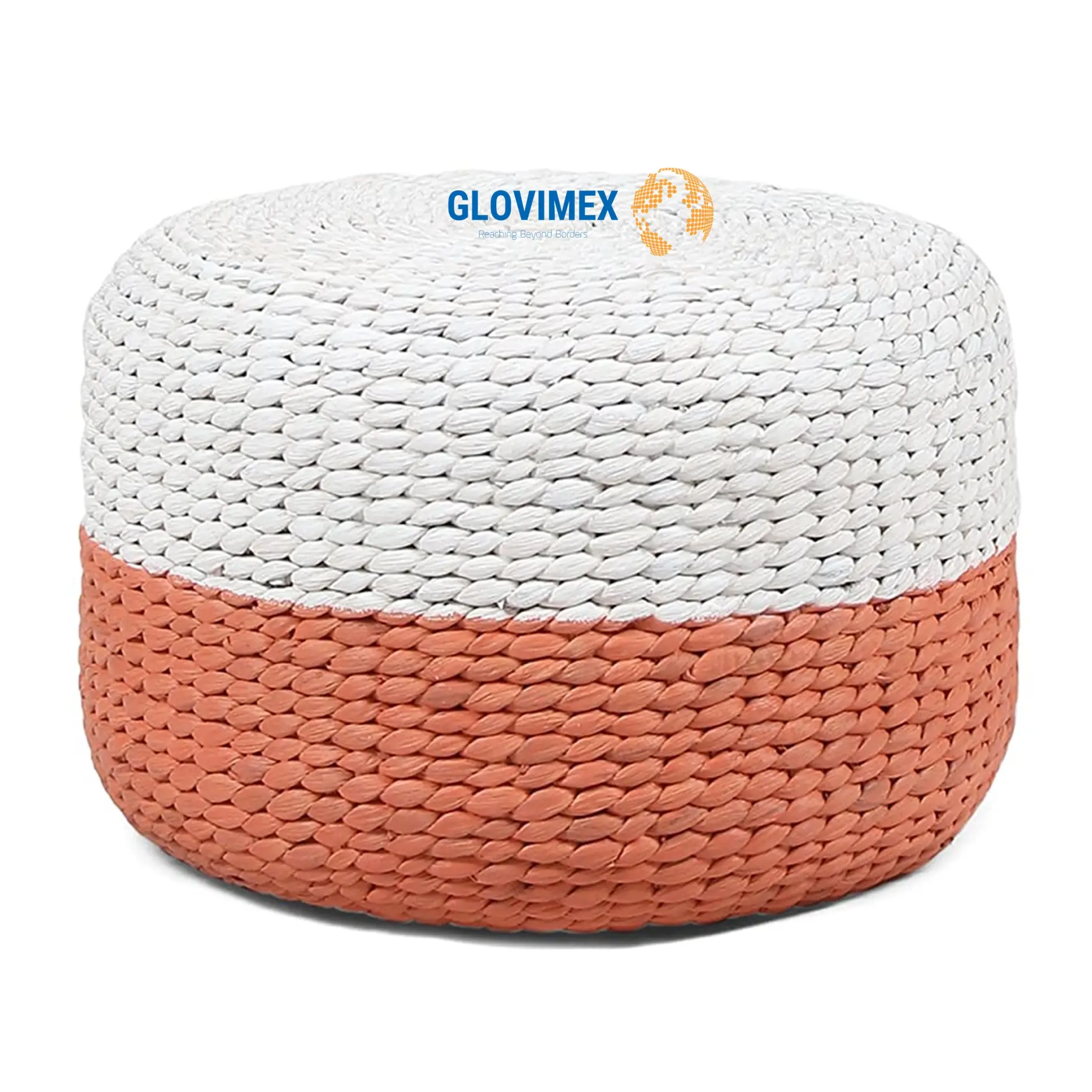 Vietrustic Best Selling Round Handmade Woven Pouf Water Hyacinth Seat Cushion For Meditation or Yoga Practice Made in Vietnam