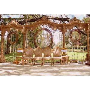 Mandap Abierto con Temática de Jardín Creativo para Bodas, Decoración Impresionante para Bodas Rústicas, Mandap Abierto para Bodas Asiáticas en EE. UU. - Product Image 1