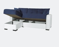 Ensemble de canapé-lit d'angle en forme de L, revêtement en bois massif, style européen moderne, Naples, canapé-lit durable de haute qualité pour salons