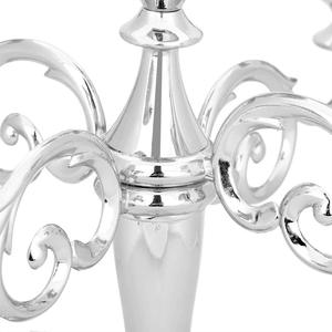 Candelabro estilo Cristal de 5 brazos de aluminio plateado resistente hecho a mano para decoración del hogar, bodas, fiestas de Navidad, tarros de velas - Product Image 3