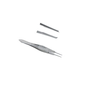 Instrumentos médicos oftalmológicos Castroviejo, pinzas de sutura con mango dentado ancho de acero inoxidable, certificado CE ISO - Product Image 3