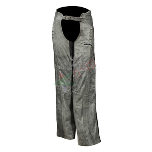 Pantalon en cuir unisexe, style motard, Cowboy, équitation, course, noir, cuir véritable, mode, look classique - Product Image 4