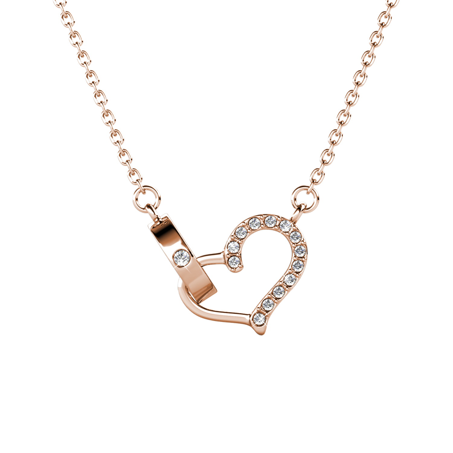 Brass 18k Rose Gold Plated Women Necklace