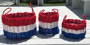 Paniers de rangement pour fruits et légumes, droits à poser, avec cordes en plastique multicolores, nouveauté, créatifs - Product Image 5