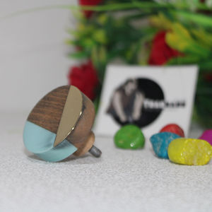 Handmade Wood Resin Brass Cabinet Knob Traditional Sambhal Design Home Hall Furniture Hardware Latest Style Living Room Knob - Product Image 1