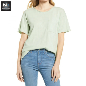 Custom logo Ladies t <b>Shirt</b> Summer Loose Fit Crew Neck Short Sleeve Cotton <b>Women</b> t <b>Shirt</b> - Product Image 4