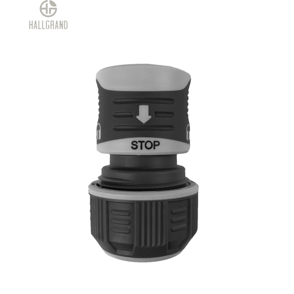1/2" 5/8" 3/4" Quick Stop Garden Water Hose Connector With Comfort Handle