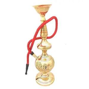 단일 콘센트 인도 만든 황동 금속 물 담뱃대 레스토랑 아랍어 Shisha 팔러 도매 가격 아랍어 Shisha 저렴한 가격