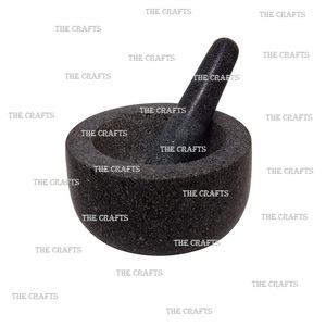 Round Shape Mortar With Pestle <b>Set</b> For Restaurant Cooking Tools Customized Size Grinder Mortar <b>And</b> Pestle <b>Set</b> - Product Image 6