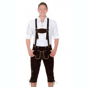 Nouveautés Shorts Lederhosen bavarois pour hommes, bretelles, shorts solides de haute qualité, coupe-vent, shorts en cuir de couleur personnalisée - Product Image 5
