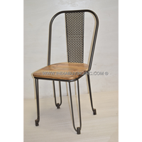 Chaises de salle à manger réglables en fer robuste et assise en bois, de haute qualité, contemporaines et très vendues, pour la maison, l'hôtel, le restaurant, la villa