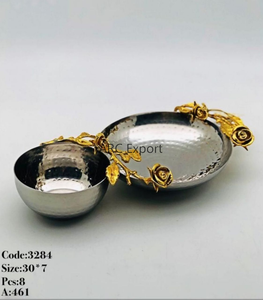 Support de gâteau élégant en métal antique argenté et doré Décoration faite à la main Support de gâteau de fête de mariage et bols pour les fournisseurs de gros - Product Image 5