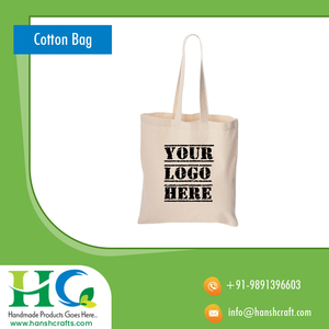 Organic Cotton Tote <b>Bag</b> | Eco Friendly Reusable Shopping Carry <b>Bag</b> with Long Shoulder Handles Custom Logo Wholesale Supply <b>Bag</b> - Product Image 2