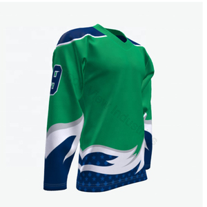 เสื้อเจอร์ซีย์ฮ็อกกี้น้ำแข็งมืออาชีพ,เสื้อเจอร์ซีย์ฮ็อกกี้น้ำแข็งสวมใส่สบายสไตล์ฮอกกี้แบบกำหนดเอง - Product Image 2