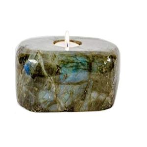 Bougeoir en pierre naturelle en Labradorite, bougeoir en agate naturelle, vente en gros - Product Image 1
