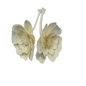 Difusor de caña sola flor con mecha de algodón, para difusor de caña y fragancia, ramo de arreglo, botonniere grande, Mini Natural Wh - Product Image 1