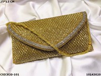 Sac de soirée à bandoulière de luxe ethnique demi-lune pochette à la mode pour les mariages des mariées