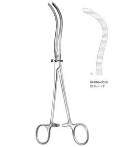 Pinza de Pedículo Renal Guyon de 20 cm, Instrumento Quirúrgico de Acero Manual para Cirugía Renal - Product Image 1