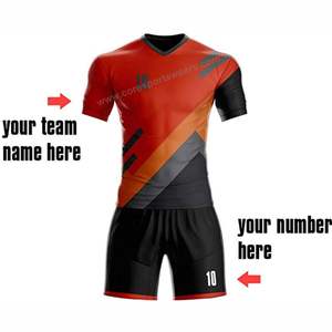 ผ้าที่มีคุณภาพสูงที่กำหนดเองทำกีฬาสวมใส่ฟุตบอลเครื่องแบบผู้เล่นเลือกที่ดีที่สุด Sublimated ออกแบบเครื่องแบบฟุตบอล - Product Image 3