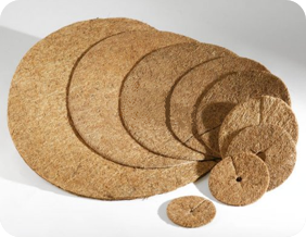 Eco-Friendly Coconut Fiber Coir Mulch Ring Disc Biodegradable Tree Protector <b>Mat</b> for Weed Control and Plant Care - Product Image 2