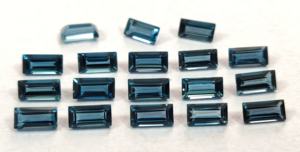 Baguette de topaze bleue londres naturelle, coupe de 2x4mm, - Product Image 5