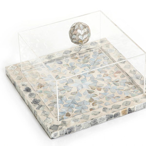 Plateau en perles de qualité supérieure, créatives avec couvercle en acrylique, magnifiques cadeaux du Ramadan et de l'aïd, plateaux de service Mubarak - Product Image 4