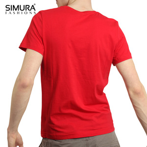เสื้อยืดคอกลมแขนสั้นผู้ชาย ผ้าฝ้าย/โพลีเอสเตอร์ ราคาแข่งขัน รับทำโลโก้ตามสั่ง ออกแบบลายเปล่าได้ตามต้องการ บริการ OEM สีตามสั่ง - Product Image 6