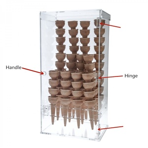 Nhà máy trực tiếp tùy chỉnh thiết kế plexiglass Ice Cream Cone đứng Vòng <span class=keywords><strong>Acrylic</strong></span> hiển thị cho Ice Cream Cone - Product Image 1