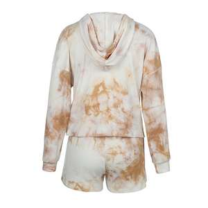 Jersey térmico de algodón de talla grande para mujer, camisa de manga larga con capucha y hombros caídos, pantalones cortos, conjuntos de chándal para verano - Product Image 6