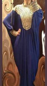 ---- TRENDY-NEW--CAFTAN vestido con hermosa. Embellecida en cuentas de vidrio cristal piedra trabajo. Para. La fiesta-ropa de boda. 2021 - Product Image 2
