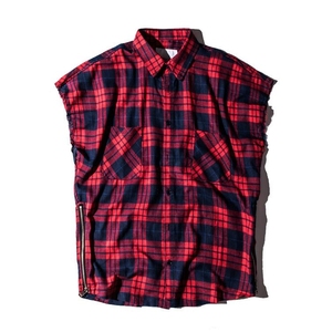 Contrast Sleeve Mens Flannel Shirt with Dual Fabric Design Statement Piece Casual Streetwear Inspired Urban Layered Look - Product Image 2