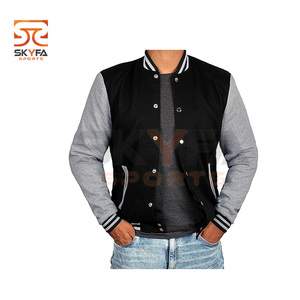 Vestes de baseball en cuir sur mesure pour hommes, taille plus, style lettreman, veste de rue - Product Image 4