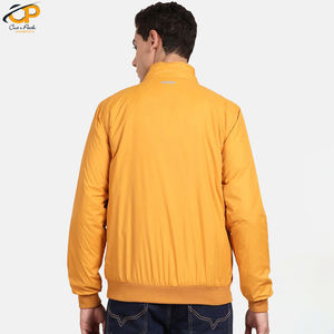 เสื้อแจ็กเก็ตบอมเบอร์ของผู้ชาย,เสื้อแจ็กเก็ตกันน้ำสีเหลืองขนาดใหญ่พิเศษแฟชั่นสไตล์ล่าสุดออกแบบเอง - Product Image 2