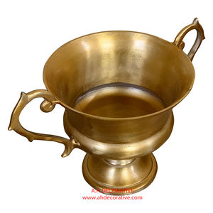 Vase à fleurs en métal plaqué or, qualité supérieure, porte-fleurs fait à la main, centre de table à vendre - Product Image 2