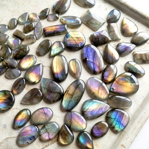 คาโบชอง 100 ชิ้น ขนาดเส้นผ่านศูนย์กลาง 60 มม. คาโบชองใส ลาบราดอไรต์ เงินแท้ อัญมณีธรรมชาติ คาโบชองทรงกลม 3 มม. - Product Image 6