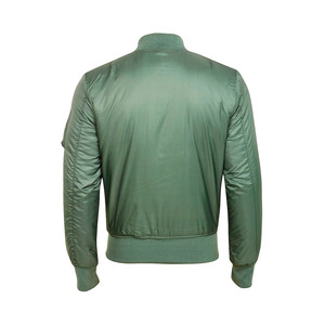Wholesale Custom Men's Thin Stand Collar Front Logo Polyester/Cotton <b>Canvas</b> Fabric Bomber <b>Jacket</b> - Product Image 6