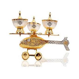 Nouveau Design Antique Imitation Laiton Coupe Hélicoptère Style Métal Coulé avec Argent Placage Métal Artisanat Produit - Product Image 2