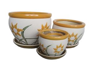 Saigon-maceta de cerámica verde para interiores, decorativa, para jardín, con platillo - Product Image 2