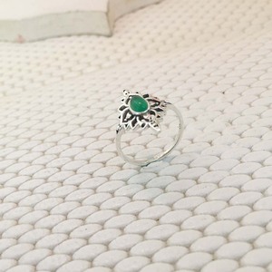 Best Quality Trendy 925 Sterling Silver <b>Green</b> Onyx Gemstone Oval Ring Women Solid Bezel Setting Eco-Friendly Weddings Parties - Product Image 6