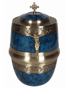 Urna Funeraria de Metal con Cruz Católica para Cenizas Humanas, Urna Conmemorativa de Metal para Cenizas, Urna para Cenizas de Adultos - Product Image 5