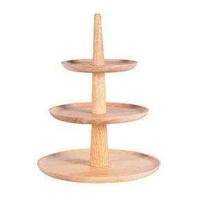3 Tier Round Wooden <b>Cake</b> <b>Server</b> Stand Wholesale Exporter Custom Made Mango Wood Tier <b>Cake</b> Stand - Product Image 4