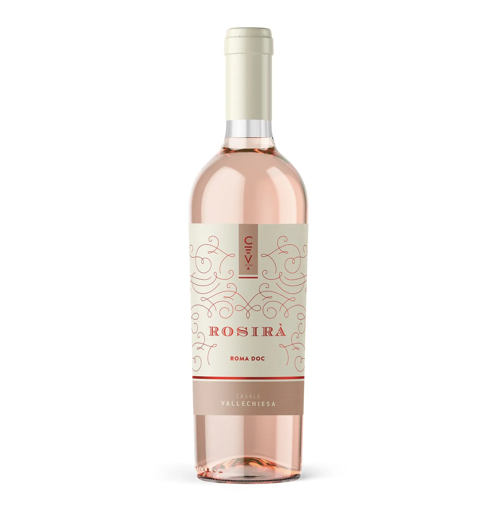Made in Italy ROSIRA ROMA D.O.P. ROSATO rose wine - 0,750 ml italian glass bottle