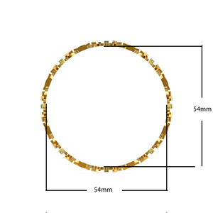 El mejor diseño de moda 18K oro amarillo sólido diamante natural Esmeralda flor brazalete para boda piedras preciosas joyería fina fabricante - Product Image 3