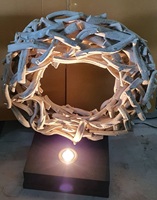 Lampe de table halogène moderne en bois flotté massif, extensible et réglable, mobilier de villa unique et élégant pour salon domestique