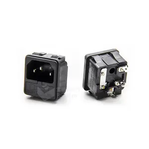 JIN HONG DA10A 3pin AC power socket with fuse holer AC Inlet Male Power Plug