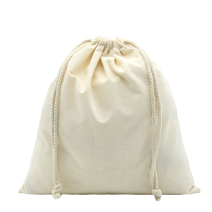 Natural Biodegradable Cotton <b>Canvas</b> Screen Printed Drawstring Bag Reusable Pouch Gift Packaging Sachet for Coffee Tea Garment - Product Image 6