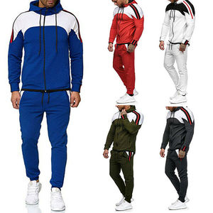 Conjunto de Jogger ajustado para hombre de etiqueta privada, chándal de dos piezas con logotipo personalizado y cremallera, talla grande ecológica para invierno - Product Image 6