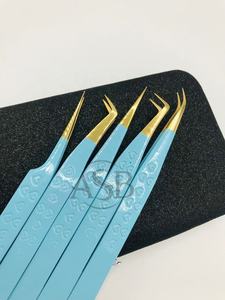 เด็กหัวใจสีฟ้าจับสแตนเลสที่ยั่งยืนโลโก้ที่กําหนดเองต่อขนตาแหนบแหนบคุณภาพสูงต่อขนตา - Product Image 3