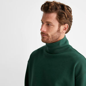 เสื้อวอร์มคอเต่าคอสูงสำหรับผู้ชาย,เสื้อสเวตเชิ้ตเสื้อสวมหัวแต่งโลโก้คอปล่อยไหล่ทรงหลวมสั่งทำ - Product Image 2