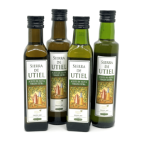 Aceite de oliva Extra virgen, botella de marasca marrón de vidrio de 250ml, prensado en frío, hecho en España